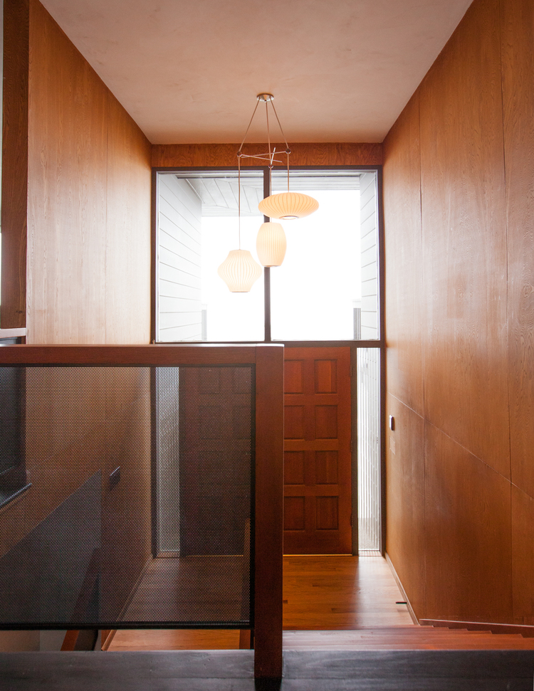 pendant lighting, entryway, and mesh screen // Cragmont by Sky Lanigan for Medium Plenty
