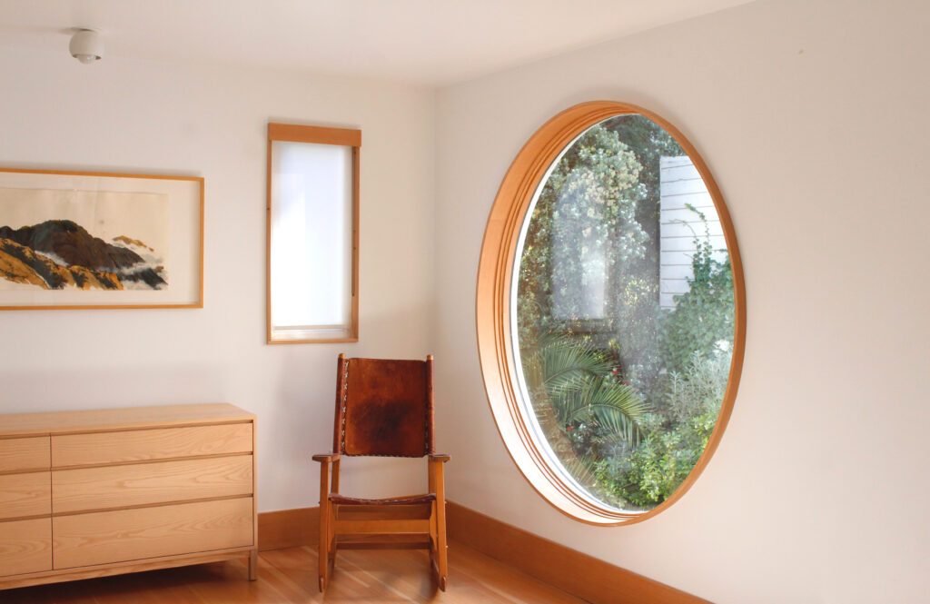 custom window in bedroom // Carriage House by Sky Lanigan for Medium Plenty
