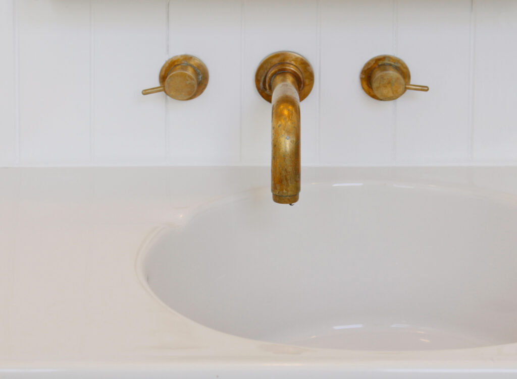brass sink fixture // Carriage House by Sky Lanigan for Medium Plenty